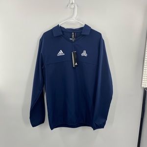 Adidas TAN WOVEN PISTE Long Sleeve ‘Navy Blue’ Pullover Men’s Size Small
